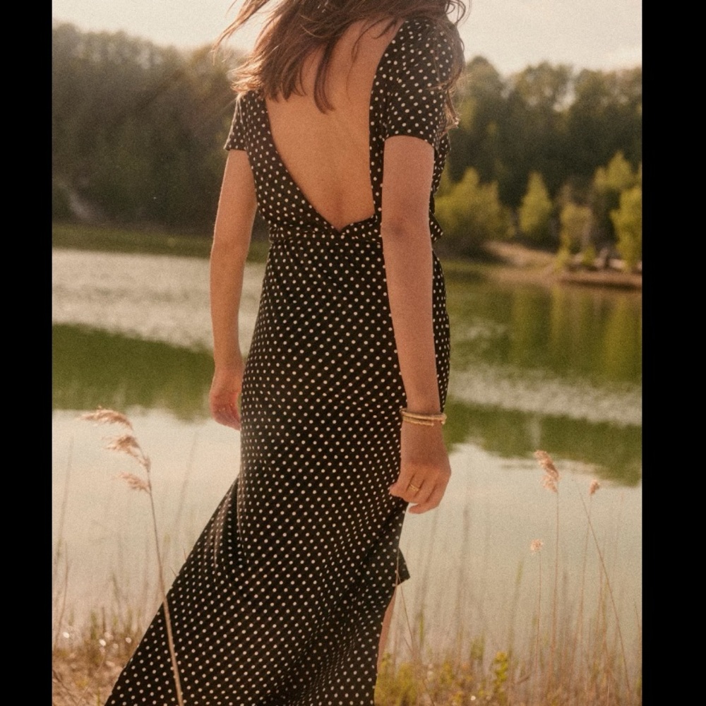 Sezane backless dress NWT